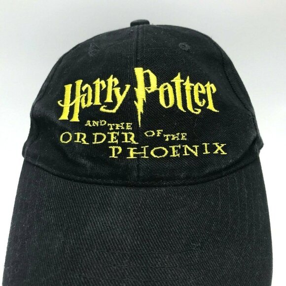 Harry Potter And The Order Of The Pheonix Hat Cap Black Adjustable Cotton 2003 - Picture 1 of 8